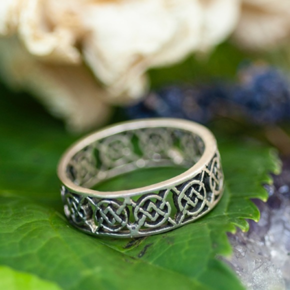 Slavic Viking Design Sterling Silver Ring - Picture 1 of 2